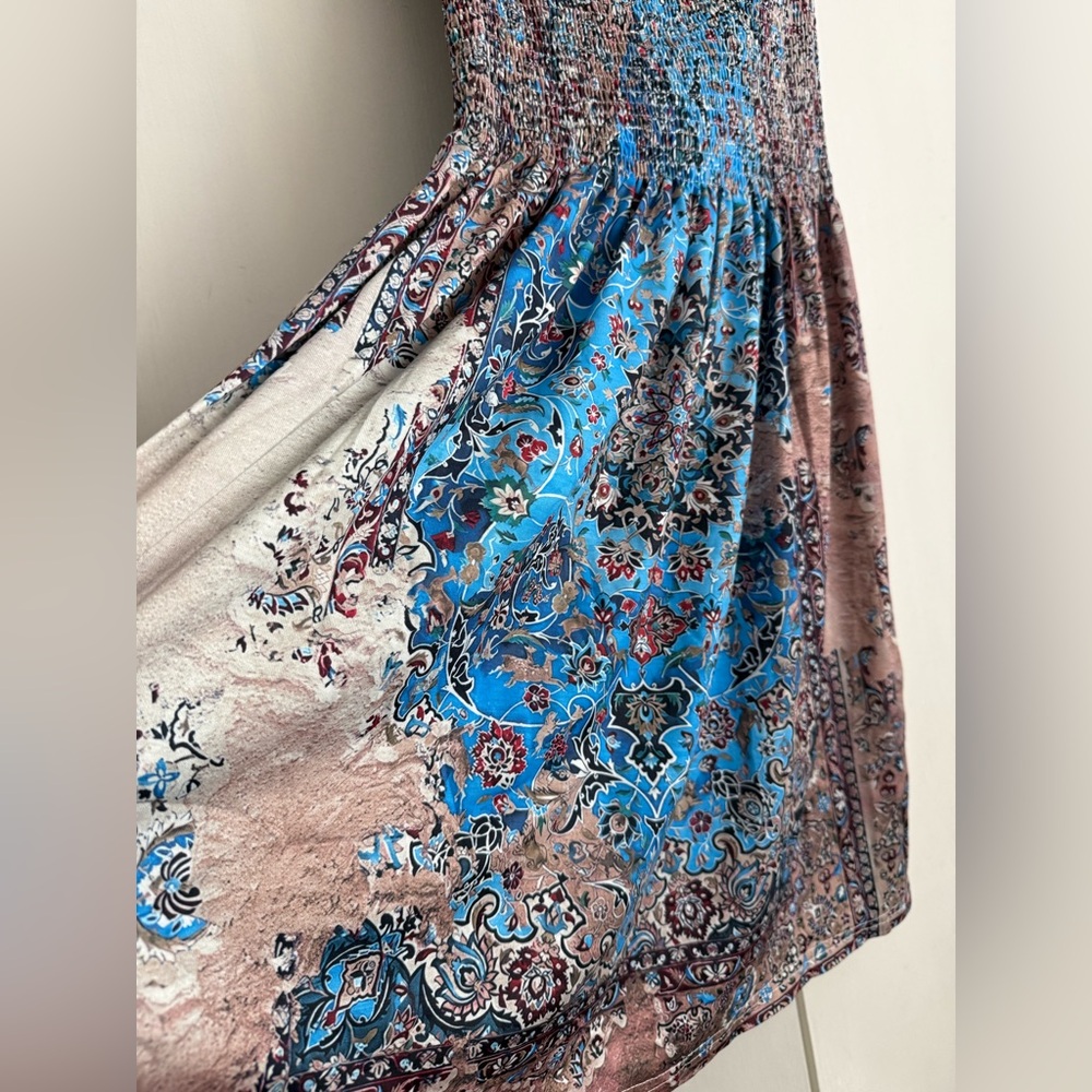 Bohemian Strapless Mini Dress